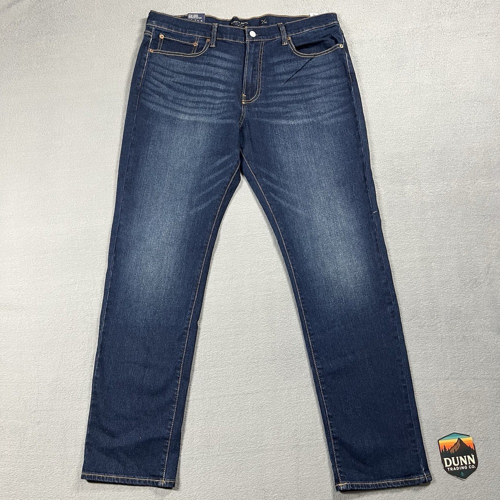 Lucky Brand Jeans Mens 38x32 Blue 410 Athletic Slim Straight Dark Wash Stretch